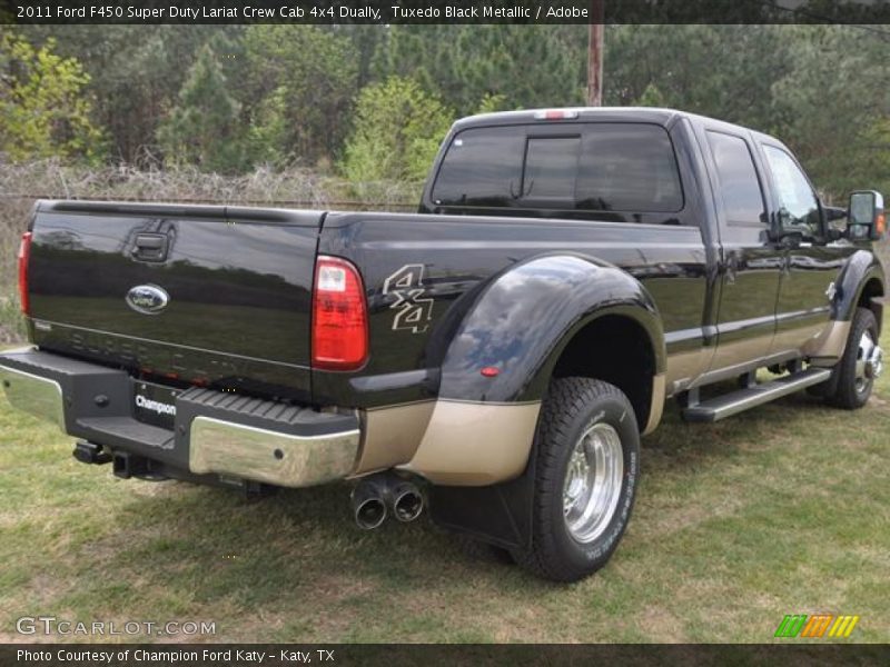 Tuxedo Black Metallic / Adobe 2011 Ford F450 Super Duty Lariat Crew Cab 4x4 Dually