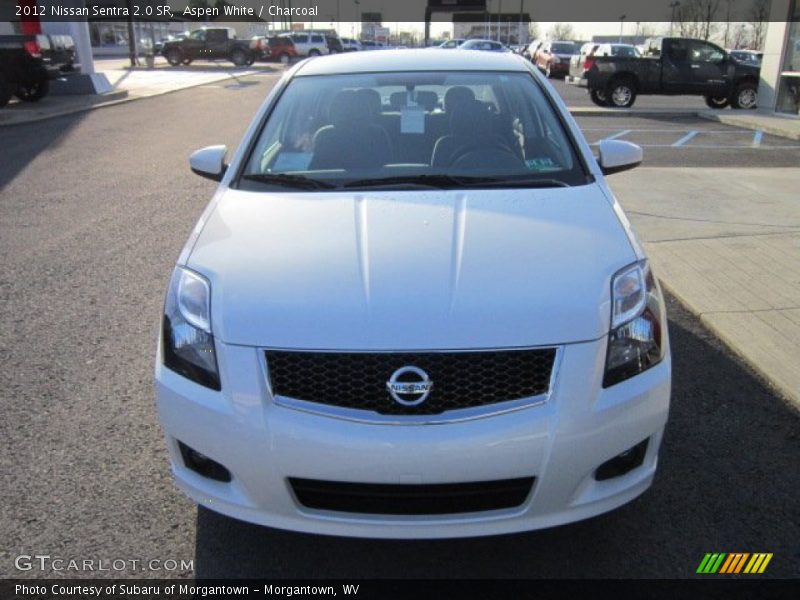 Aspen White / Charcoal 2012 Nissan Sentra 2.0 SR