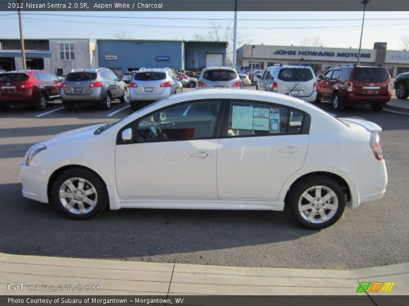 Aspen White / Charcoal 2012 Nissan Sentra 2.0 SR