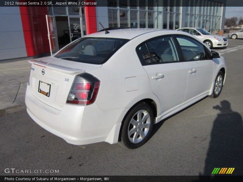 Aspen White / Charcoal 2012 Nissan Sentra 2.0 SR
