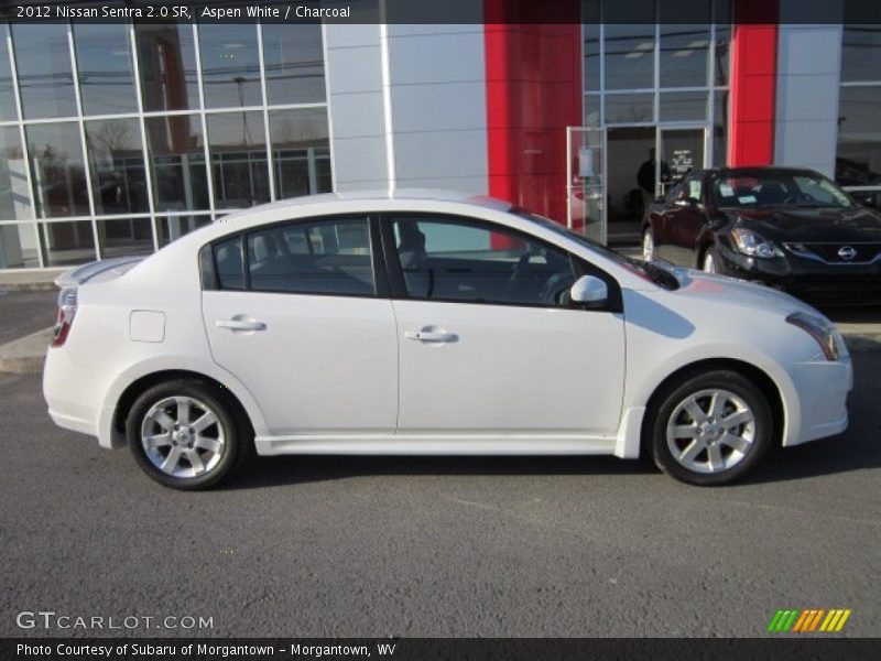 Aspen White / Charcoal 2012 Nissan Sentra 2.0 SR