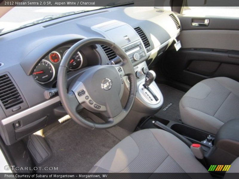 Aspen White / Charcoal 2012 Nissan Sentra 2.0 SR