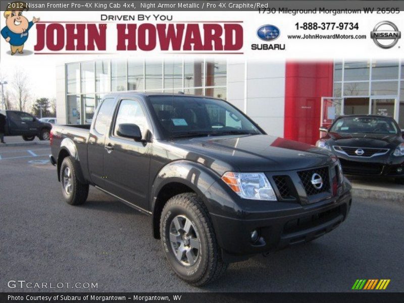 Night Armor Metallic / Pro 4X Graphite/Red 2012 Nissan Frontier Pro-4X King Cab 4x4