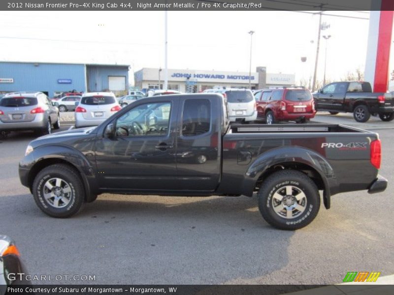 Night Armor Metallic / Pro 4X Graphite/Red 2012 Nissan Frontier Pro-4X King Cab 4x4