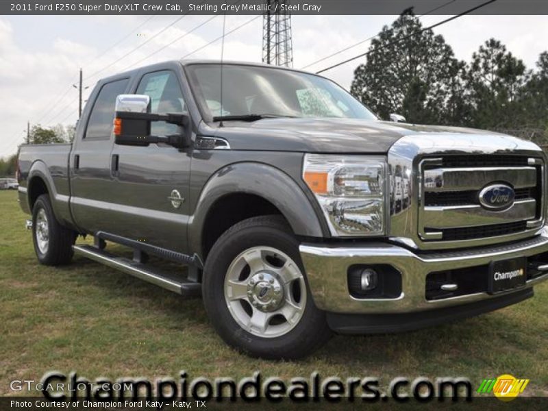 Sterling Grey Metallic / Steel Gray 2011 Ford F250 Super Duty XLT Crew Cab