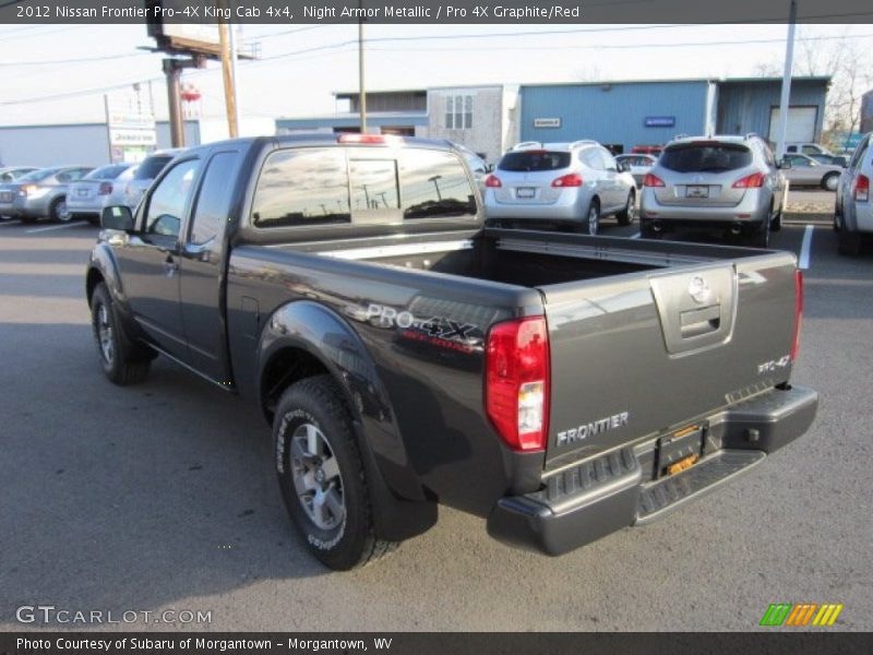 Night Armor Metallic / Pro 4X Graphite/Red 2012 Nissan Frontier Pro-4X King Cab 4x4