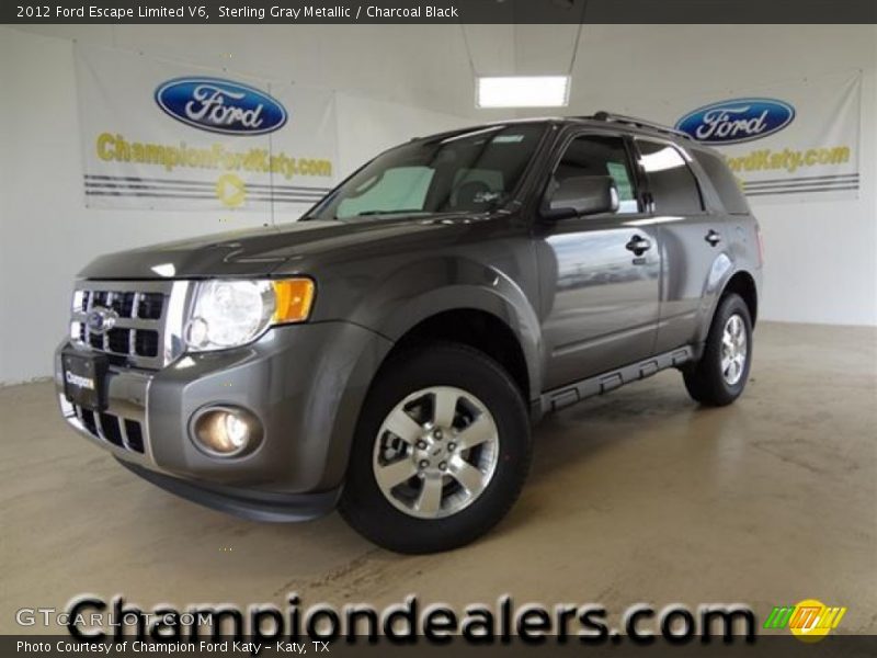 Sterling Gray Metallic / Charcoal Black 2012 Ford Escape Limited V6