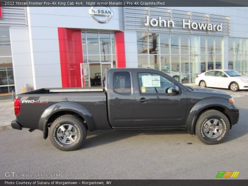 Night Armor Metallic / Pro 4X Graphite/Red 2012 Nissan Frontier Pro-4X King Cab 4x4