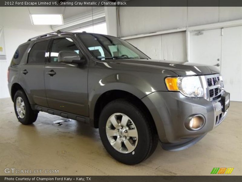 Sterling Gray Metallic / Charcoal Black 2012 Ford Escape Limited V6