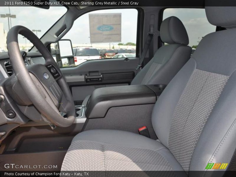 Sterling Grey Metallic / Steel Gray 2011 Ford F250 Super Duty XLT Crew Cab