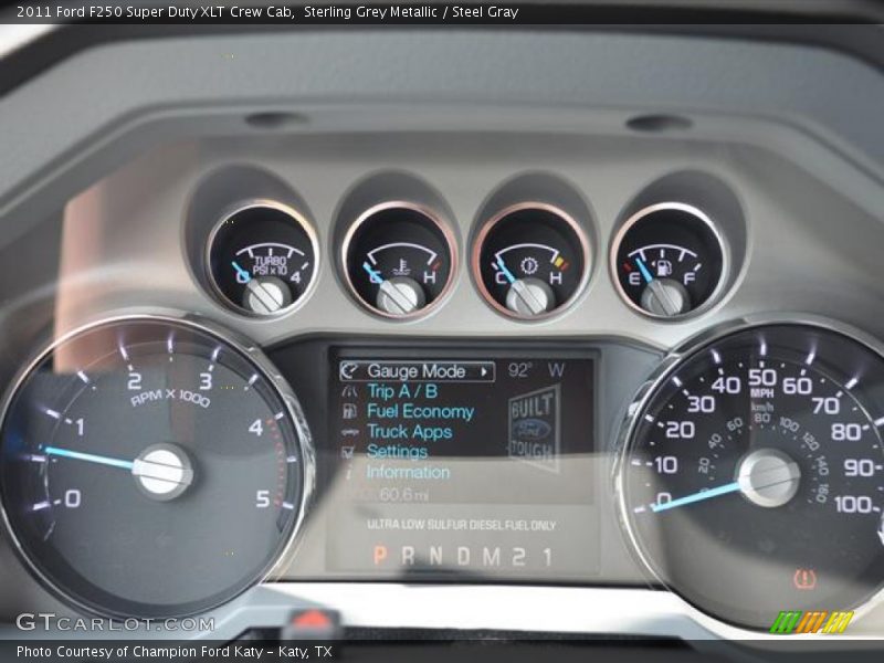 Sterling Grey Metallic / Steel Gray 2011 Ford F250 Super Duty XLT Crew Cab