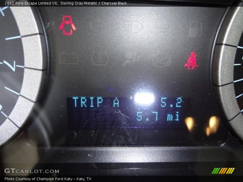 Sterling Gray Metallic / Charcoal Black 2012 Ford Escape Limited V6