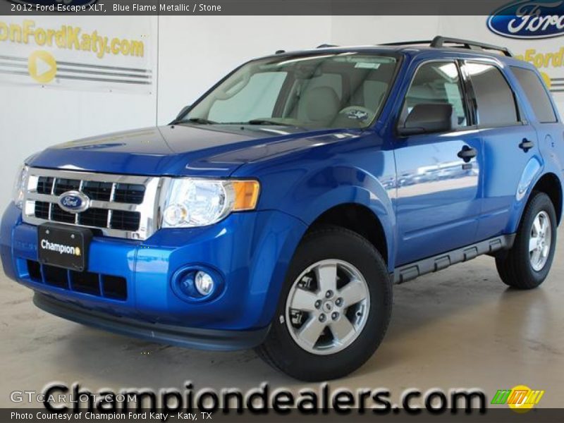 Blue Flame Metallic / Stone 2012 Ford Escape XLT