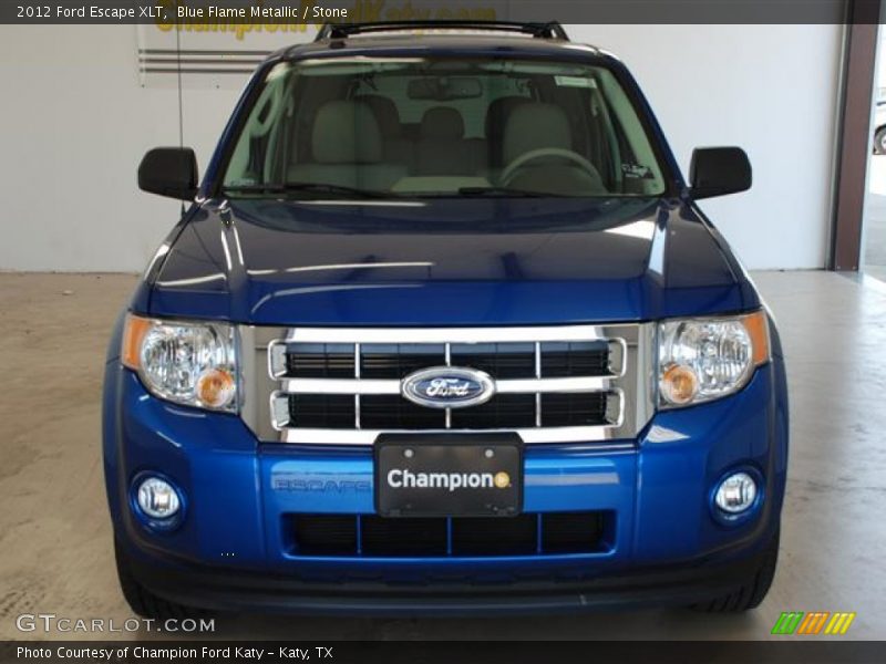 Blue Flame Metallic / Stone 2012 Ford Escape XLT
