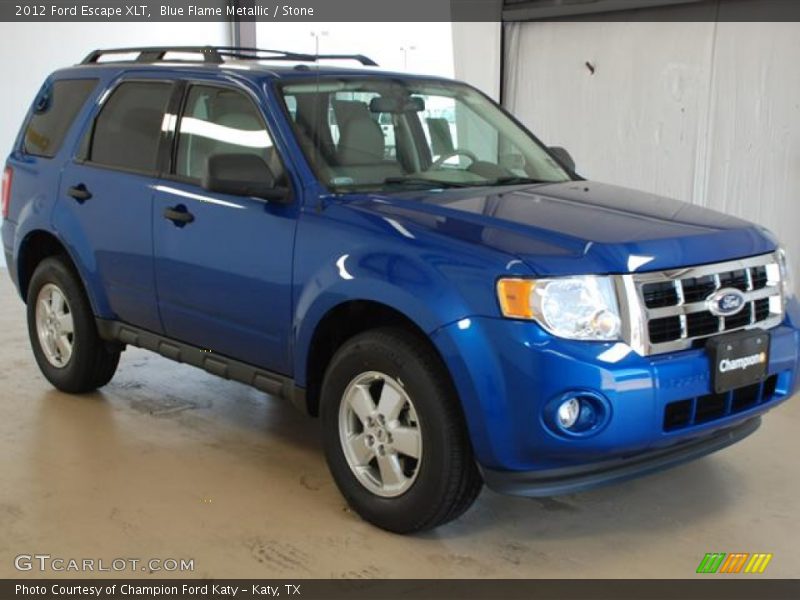 Blue Flame Metallic / Stone 2012 Ford Escape XLT