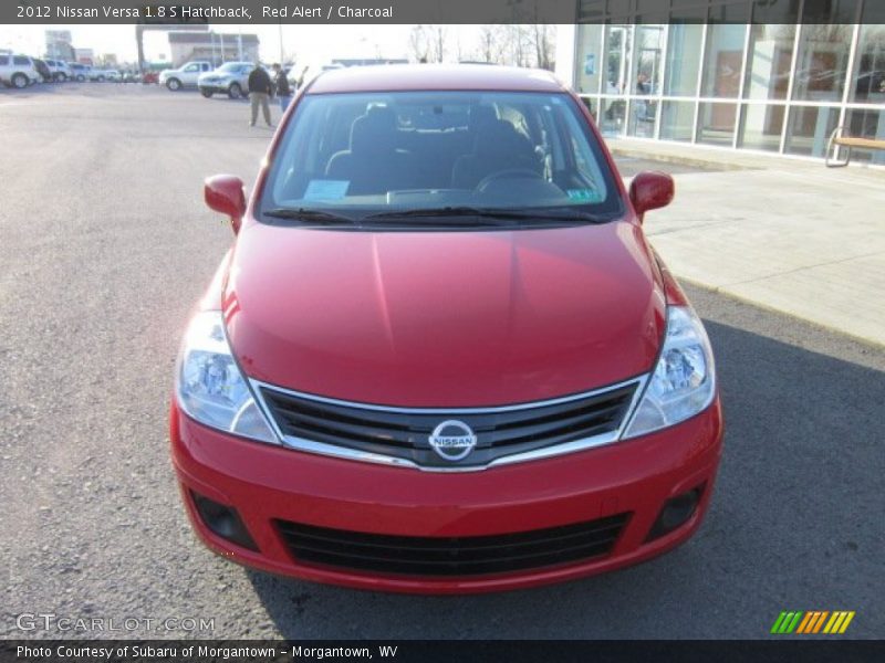 Red Alert / Charcoal 2012 Nissan Versa 1.8 S Hatchback