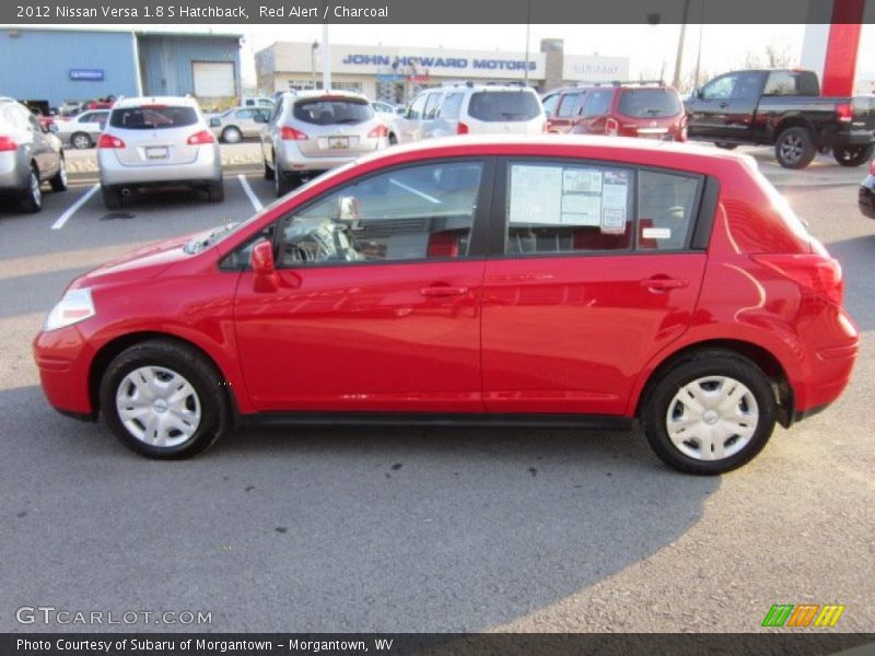 Red Alert / Charcoal 2012 Nissan Versa 1.8 S Hatchback