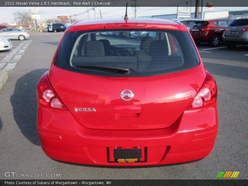Red Alert / Charcoal 2012 Nissan Versa 1.8 S Hatchback
