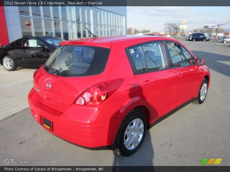 Red Alert / Charcoal 2012 Nissan Versa 1.8 S Hatchback