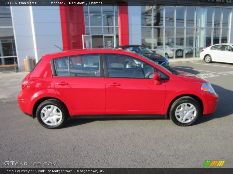 Red Alert / Charcoal 2012 Nissan Versa 1.8 S Hatchback