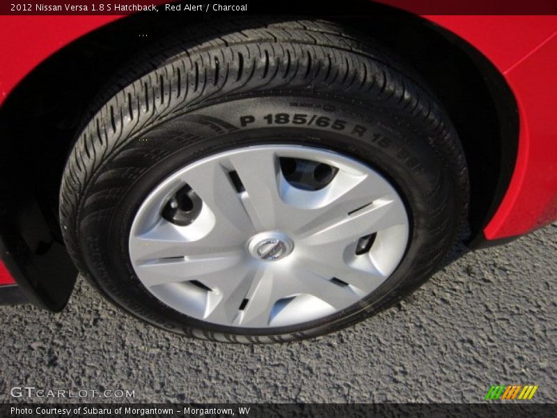 Red Alert / Charcoal 2012 Nissan Versa 1.8 S Hatchback