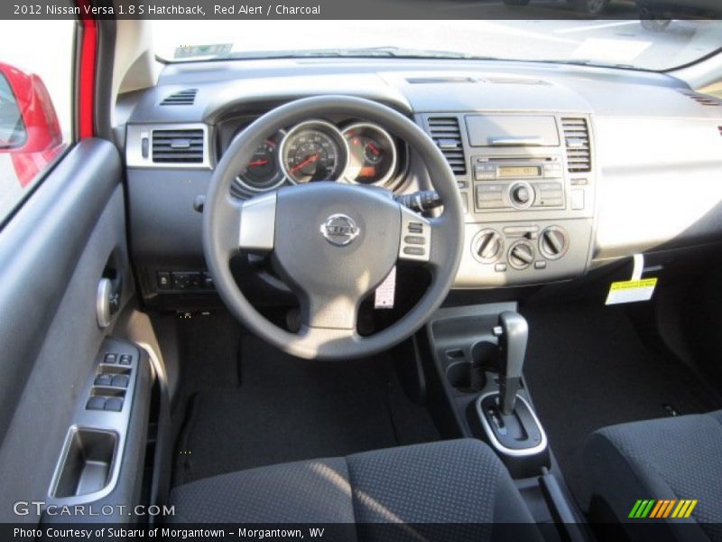 Red Alert / Charcoal 2012 Nissan Versa 1.8 S Hatchback