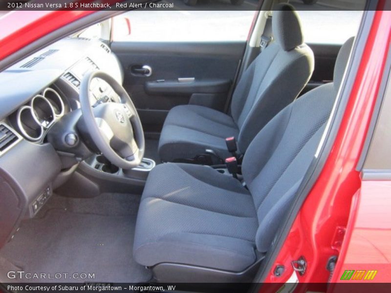 Red Alert / Charcoal 2012 Nissan Versa 1.8 S Hatchback