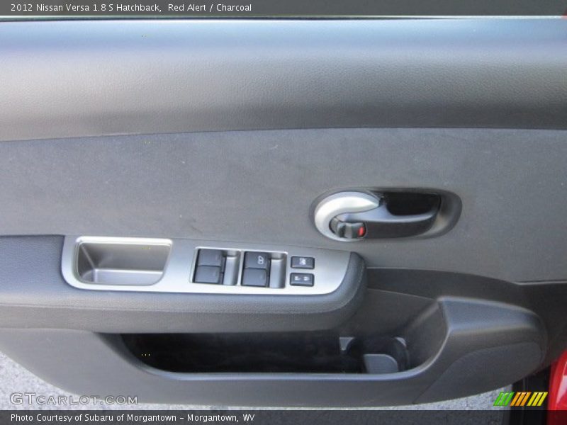 Red Alert / Charcoal 2012 Nissan Versa 1.8 S Hatchback