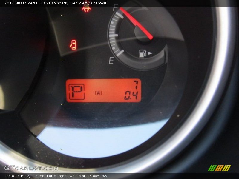 Red Alert / Charcoal 2012 Nissan Versa 1.8 S Hatchback