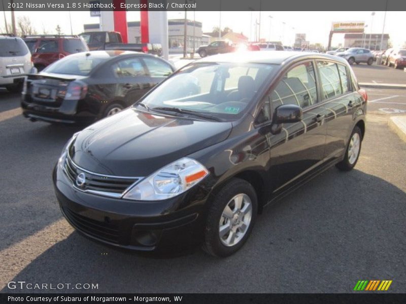 Espresso Black / Charcoal 2012 Nissan Versa 1.8 S Hatchback