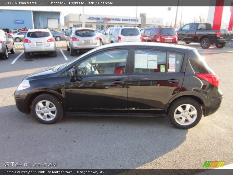 Espresso Black / Charcoal 2012 Nissan Versa 1.8 S Hatchback