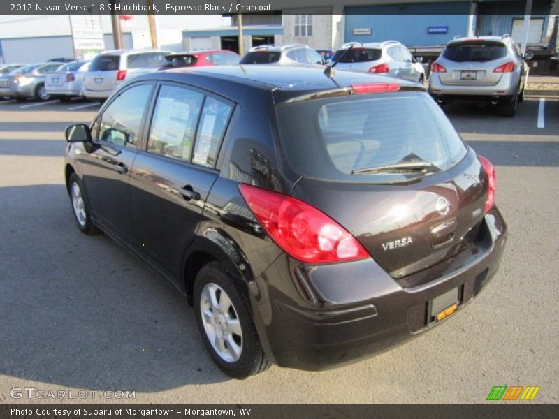 Espresso Black / Charcoal 2012 Nissan Versa 1.8 S Hatchback