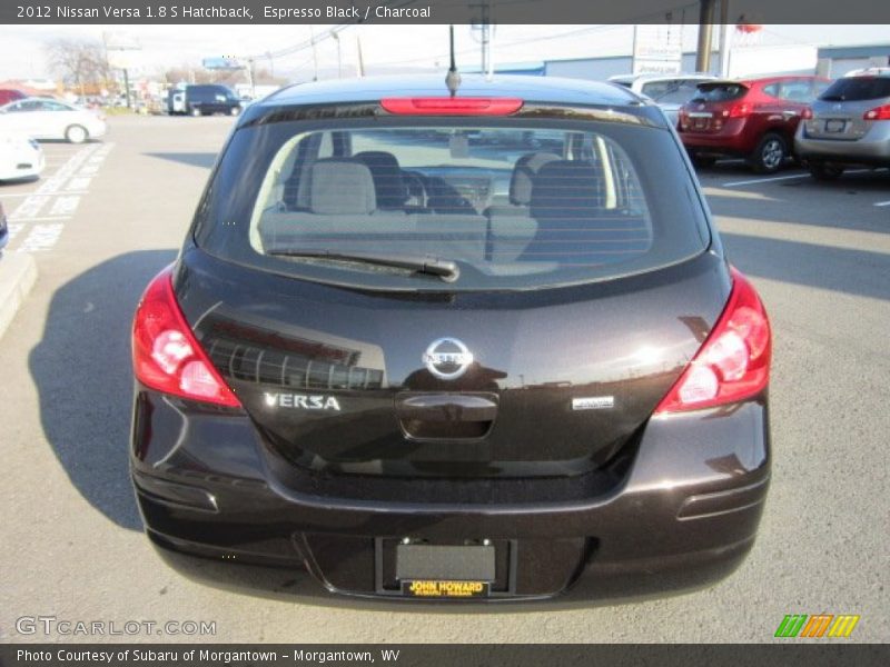 Espresso Black / Charcoal 2012 Nissan Versa 1.8 S Hatchback