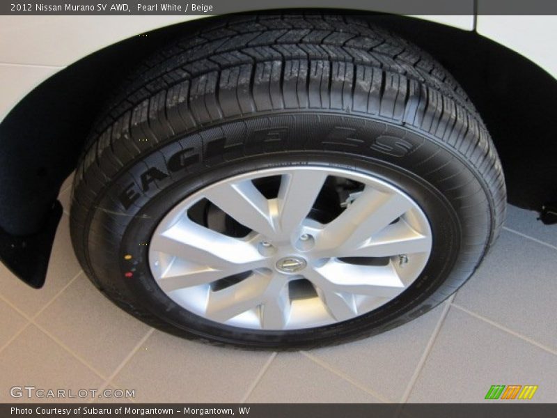Pearl White / Beige 2012 Nissan Murano SV AWD