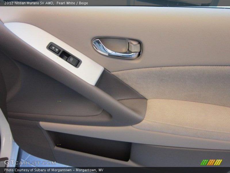 Pearl White / Beige 2012 Nissan Murano SV AWD