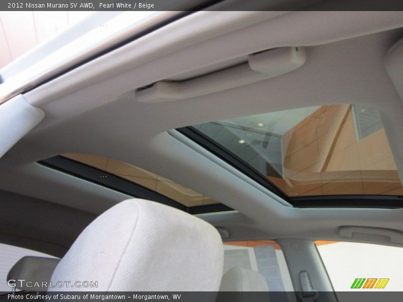 Pearl White / Beige 2012 Nissan Murano SV AWD