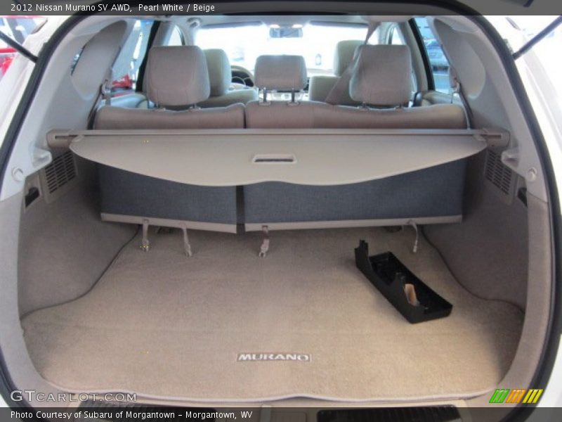 Pearl White / Beige 2012 Nissan Murano SV AWD