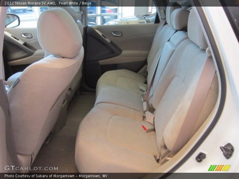 Pearl White / Beige 2012 Nissan Murano SV AWD