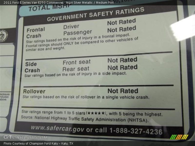 Ingot Silver Metallic / Medium Flint 2011 Ford E Series Van E250 Commercial