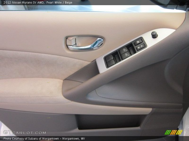 Pearl White / Beige 2012 Nissan Murano SV AWD