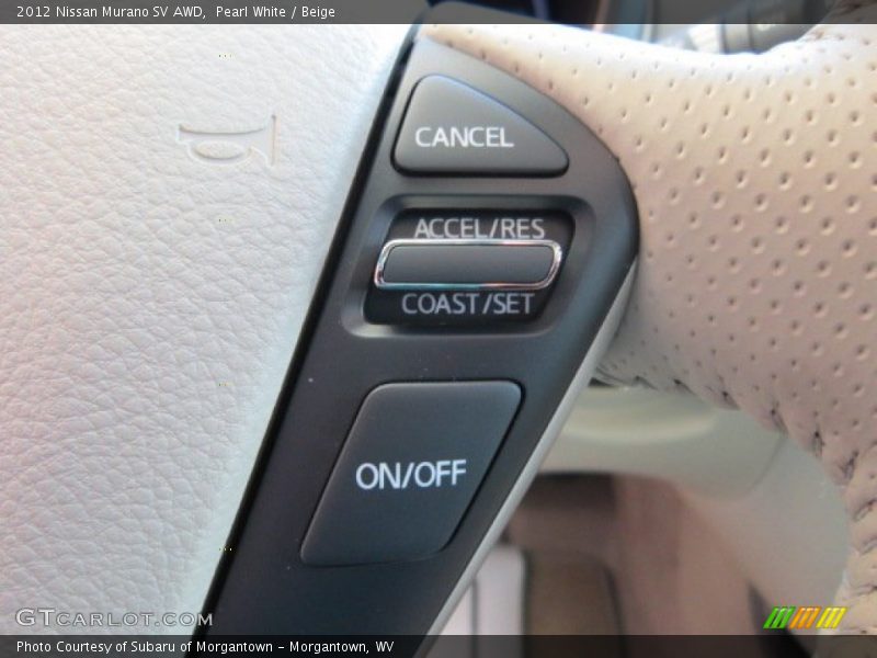 Pearl White / Beige 2012 Nissan Murano SV AWD