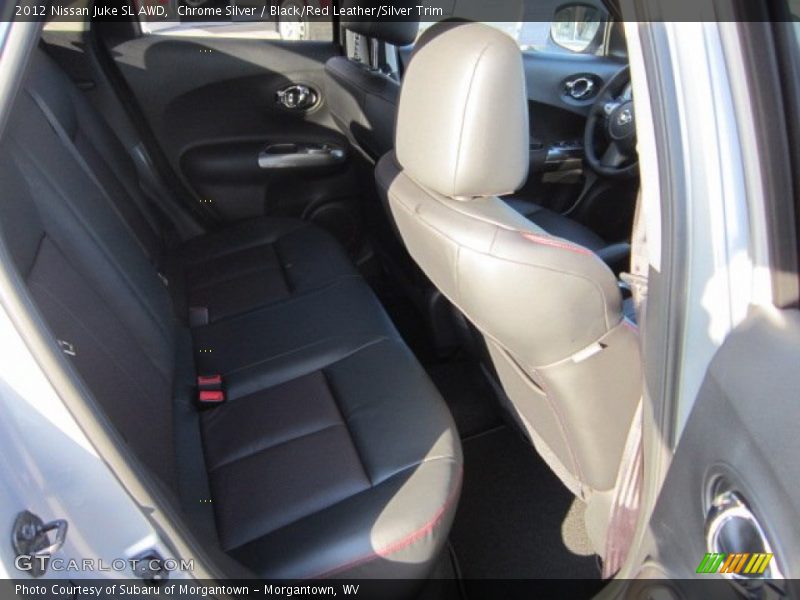 Chrome Silver / Black/Red Leather/Silver Trim 2012 Nissan Juke SL AWD