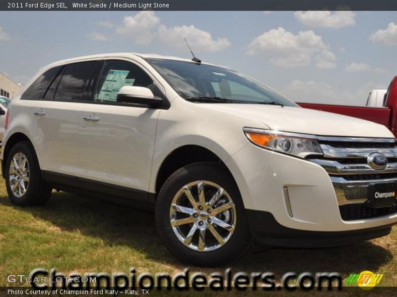 White Suede / Medium Light Stone 2011 Ford Edge SEL