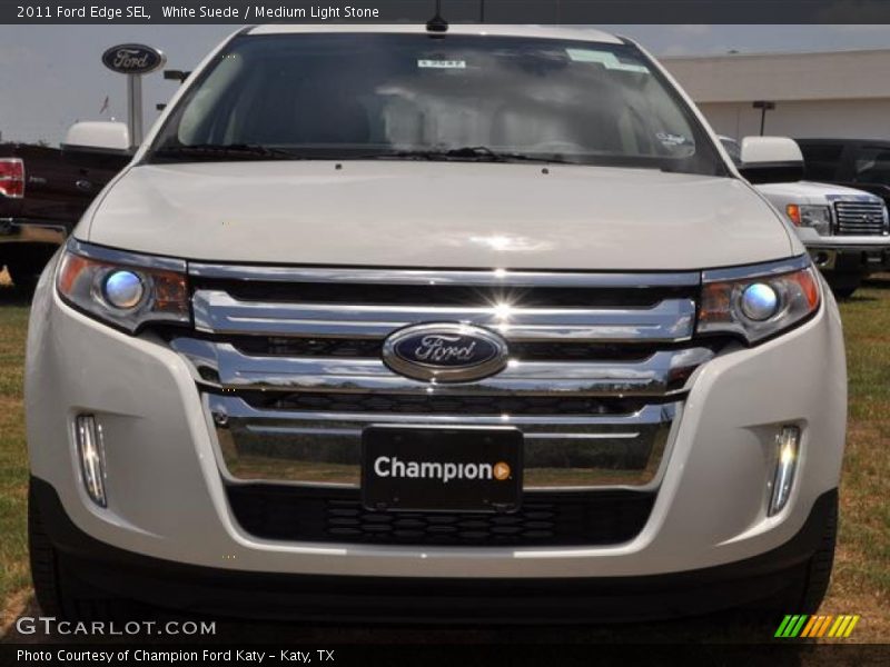 White Suede / Medium Light Stone 2011 Ford Edge SEL