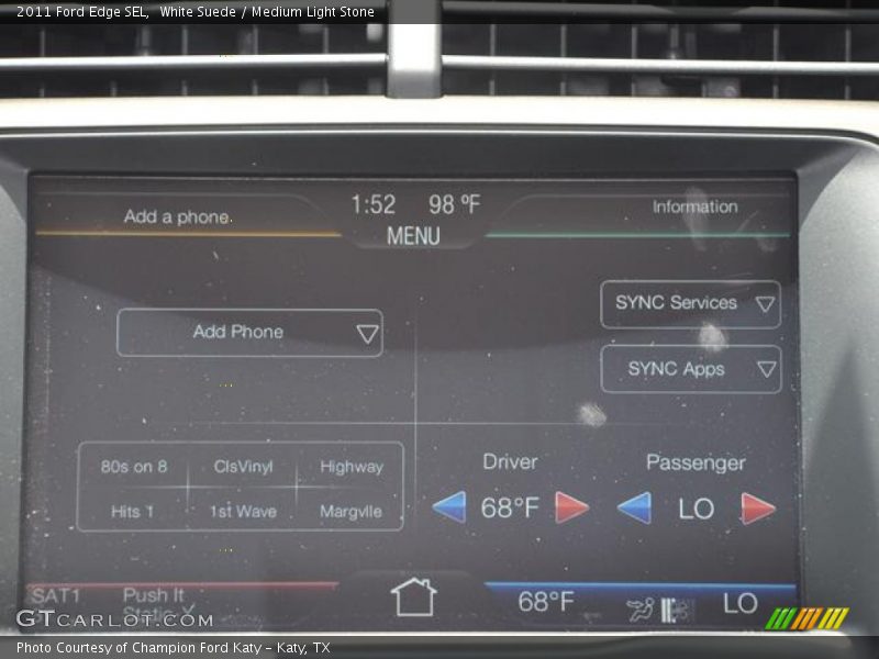 White Suede / Medium Light Stone 2011 Ford Edge SEL