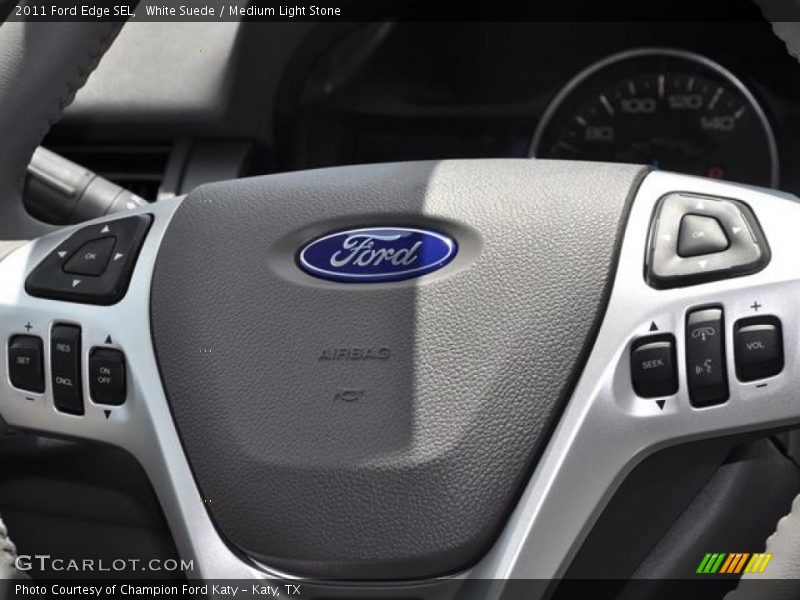 White Suede / Medium Light Stone 2011 Ford Edge SEL