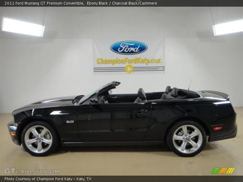 Ebony Black / Charcoal Black/Cashmere 2011 Ford Mustang GT Premium Convertible