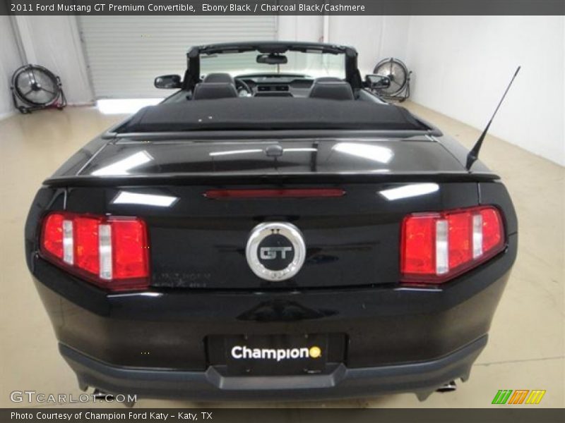 Ebony Black / Charcoal Black/Cashmere 2011 Ford Mustang GT Premium Convertible