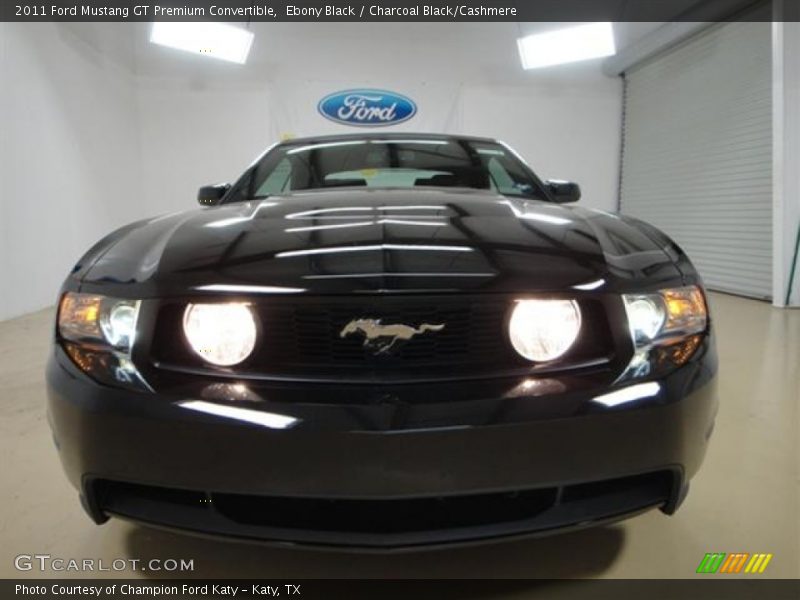 Ebony Black / Charcoal Black/Cashmere 2011 Ford Mustang GT Premium Convertible