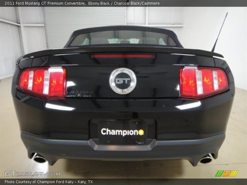 Ebony Black / Charcoal Black/Cashmere 2011 Ford Mustang GT Premium Convertible